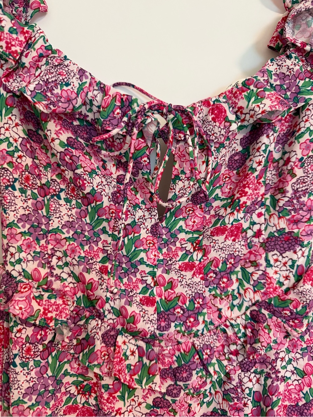 For Love & Lemons Katarina Midi Dress Pink Floral Size XS EUC - Picture 3 of 8